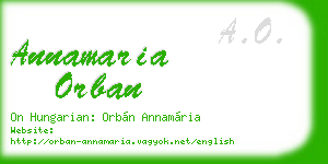 annamaria orban business card