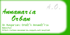 annamaria orban business card